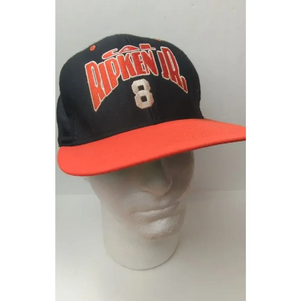 Cal Ripken‎ Jr #8 Baseball Hat Vintage Snap Back By Nutmeg Mills, Embroidered.